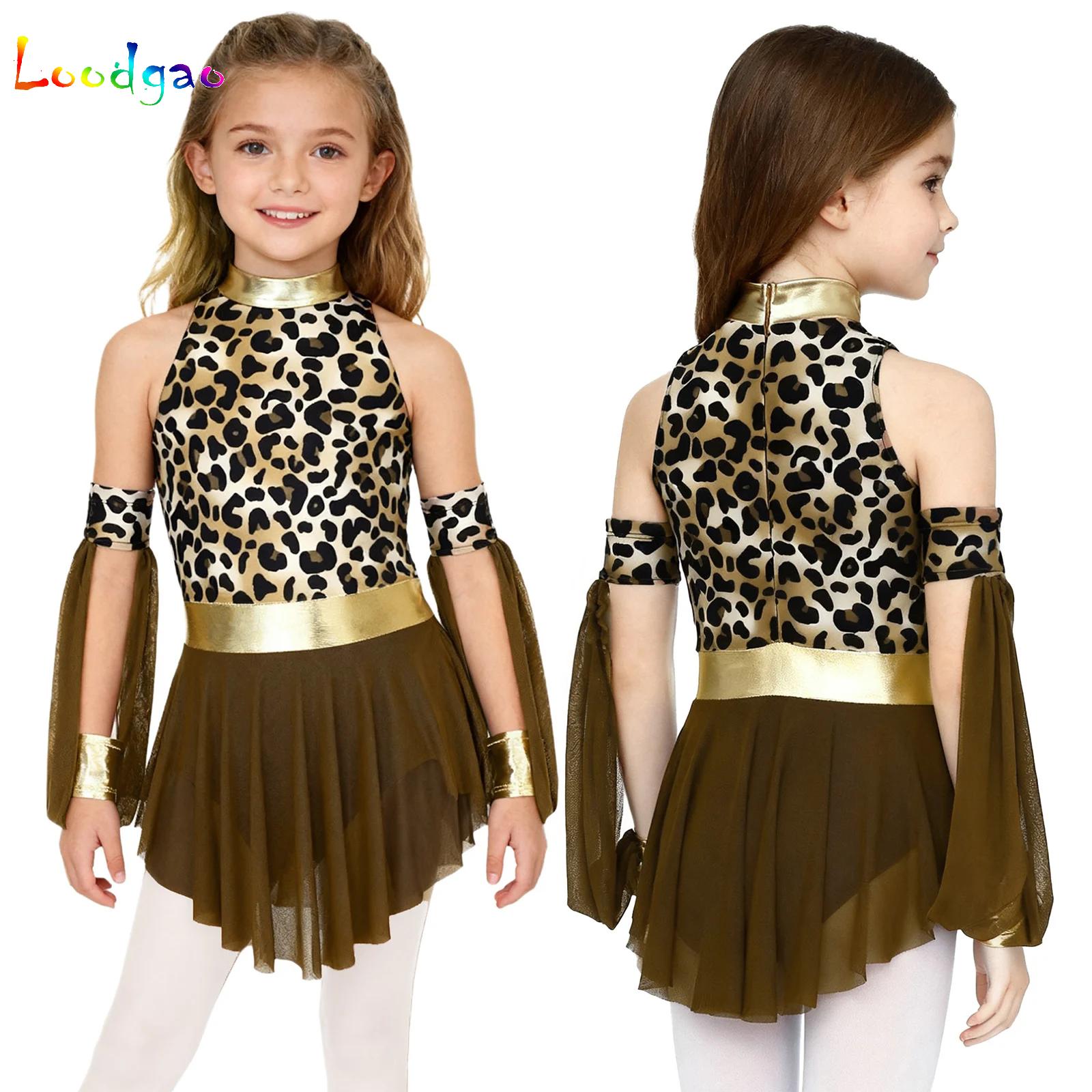 Summer Clothing For Girls - Kostium dla dzieci Leopard Savage Caveman