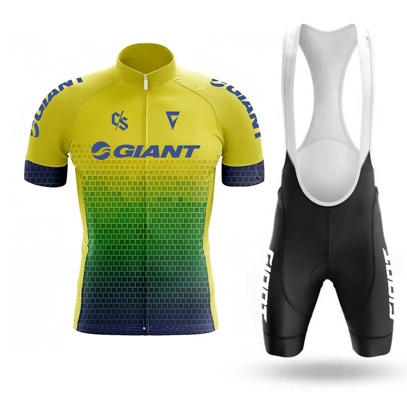 Summer Clothing Men Sale - Męska koszulka kolarska Giant, spodenki rowerowe