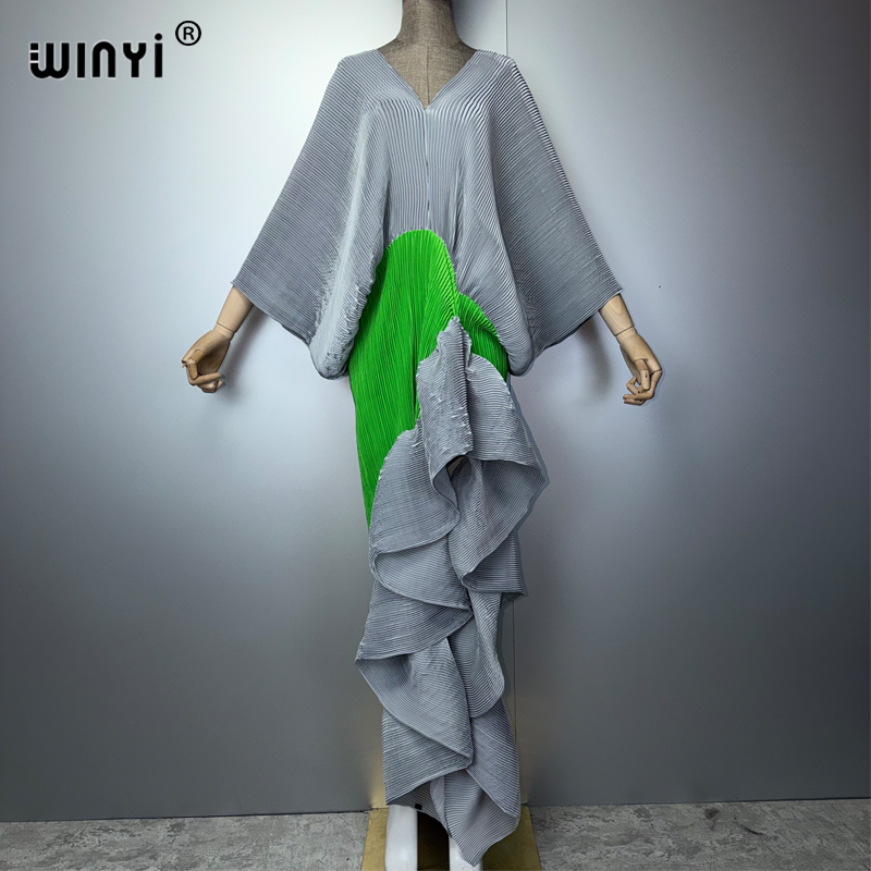 Summer Clothing H&M - WINYI Nowa plisowana sukienka z wysokim