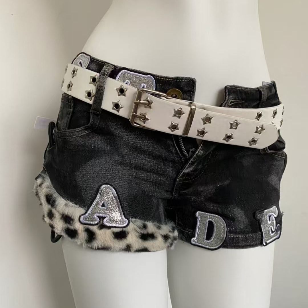 Summer Clothing For Girls - Szorty jeansowe z naszywkami Y2K, damskie,
