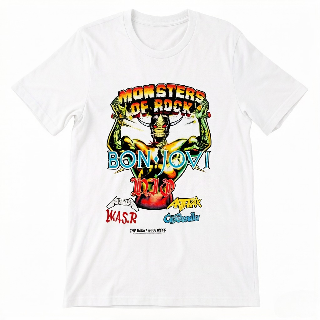 Summer Clothing Women Uk - Letnia KOSZULKA MONSTERS OF ROCK DONINGTON