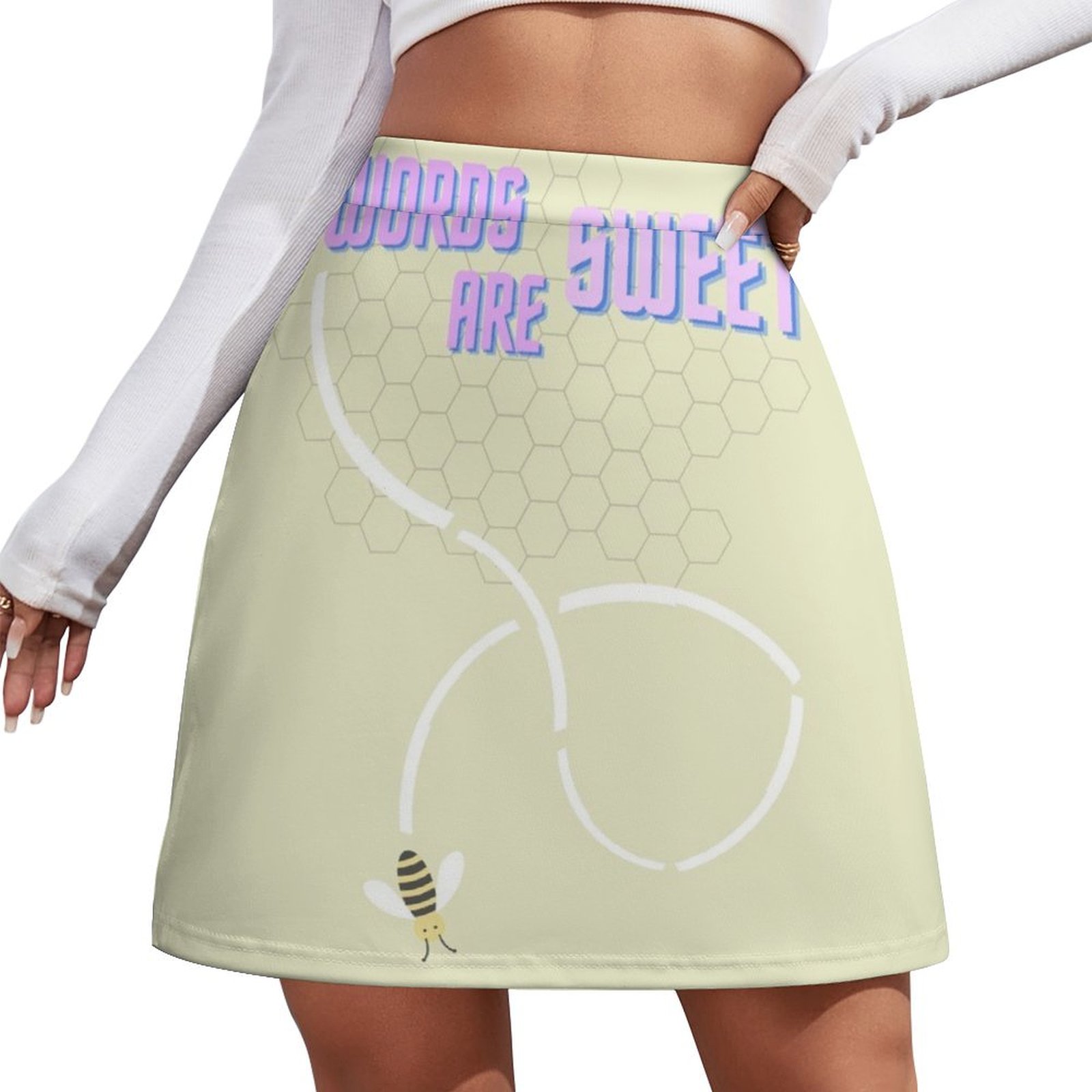 Summer Clothing Words - Słodkie spódniczki mini dla kobiet, odzież