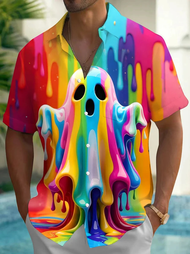 Summer Clothing Drip - Męska koszula na Halloween 2026 z