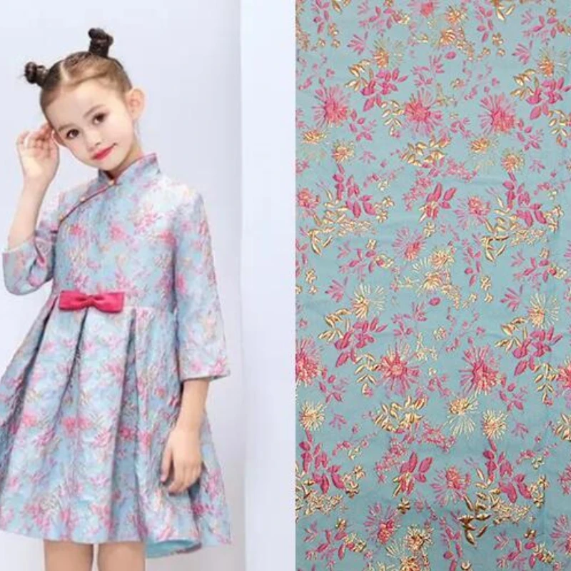 Summer Clothing Material - Brązujący żakardowy brokat Tkanina poliestrowa Wiosenne
