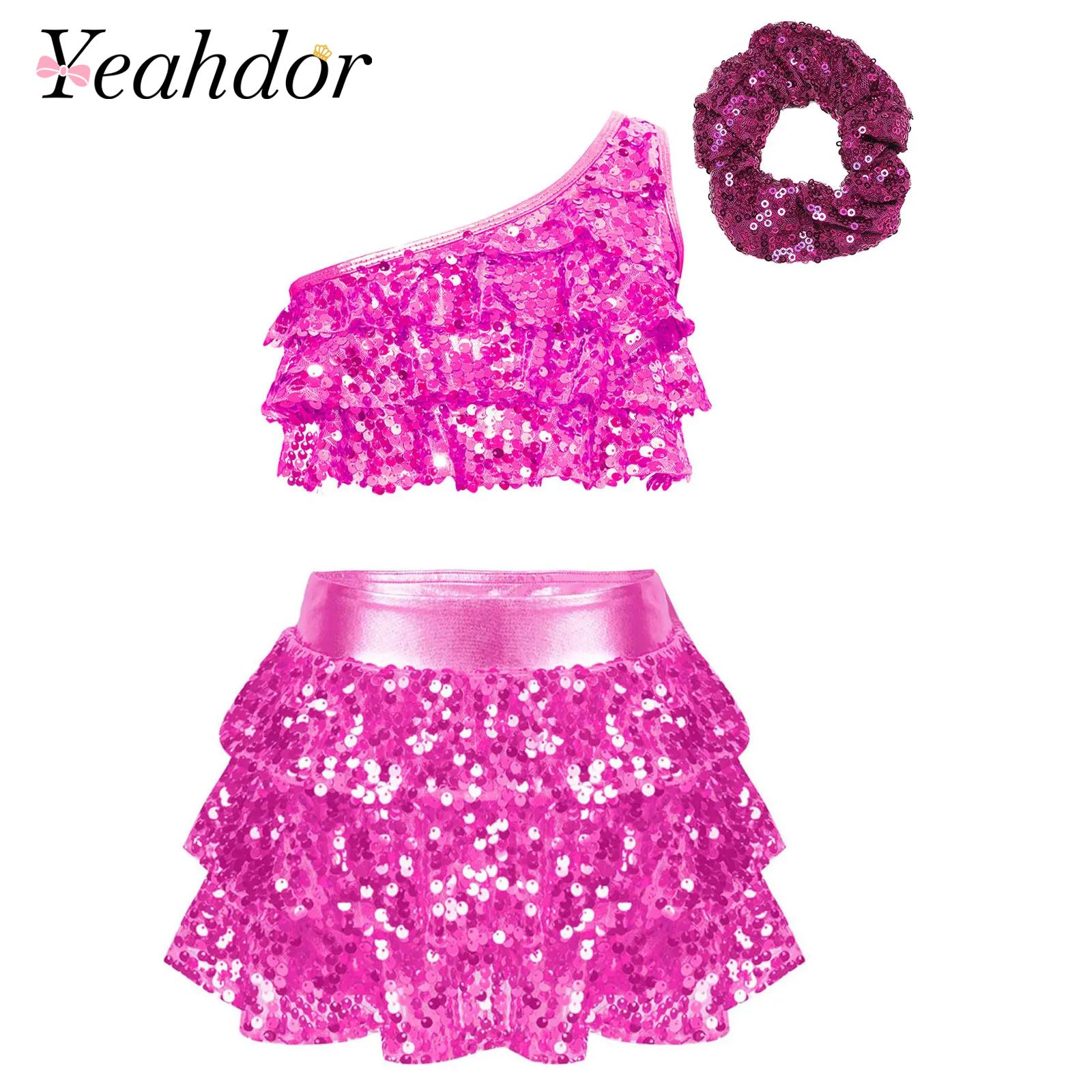 Summer Clothing For Girls - Dziecięcy Dziewczęcy Błyszczący Kostium Taneczny z