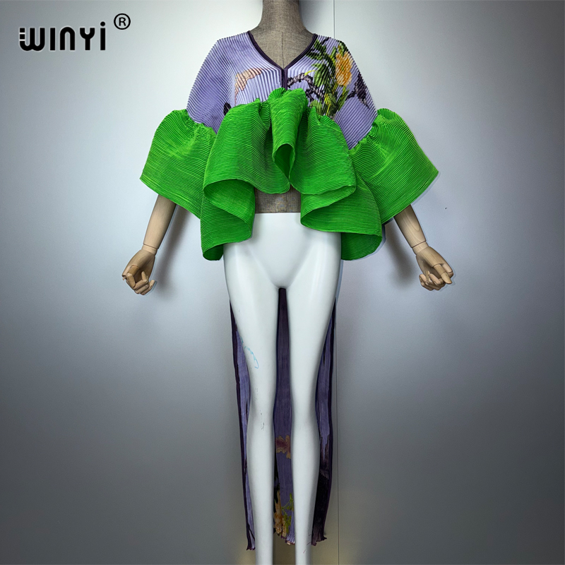 Summer Clothing H&M - WINYI Damska plisowana sukienka maxi na