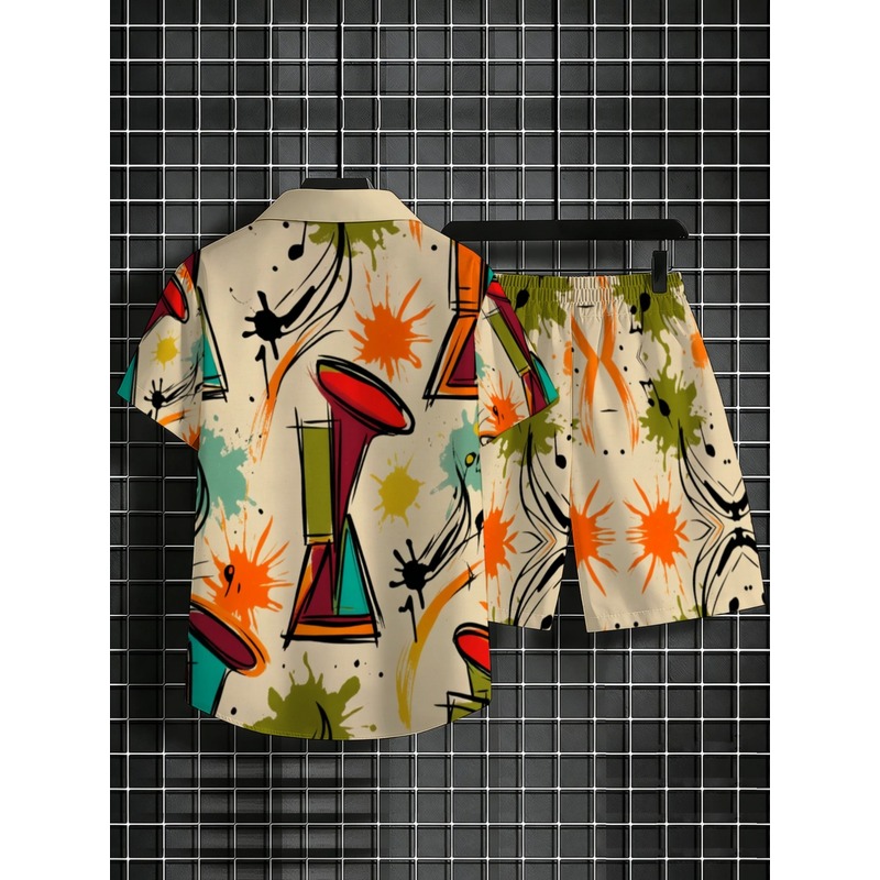 Męski lekki zestaw z poliestru – Beach Shirt Hawaiian recenzja i cena