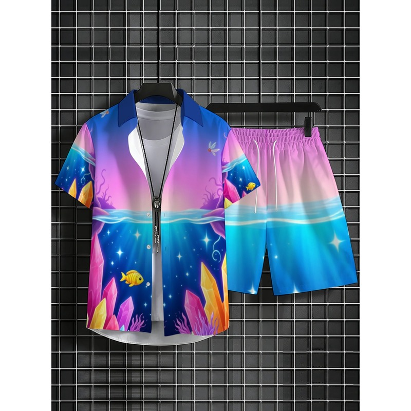 Męski zestaw: poliestrowa kosz – Beach Shirt Hawaiian recenzja i cena