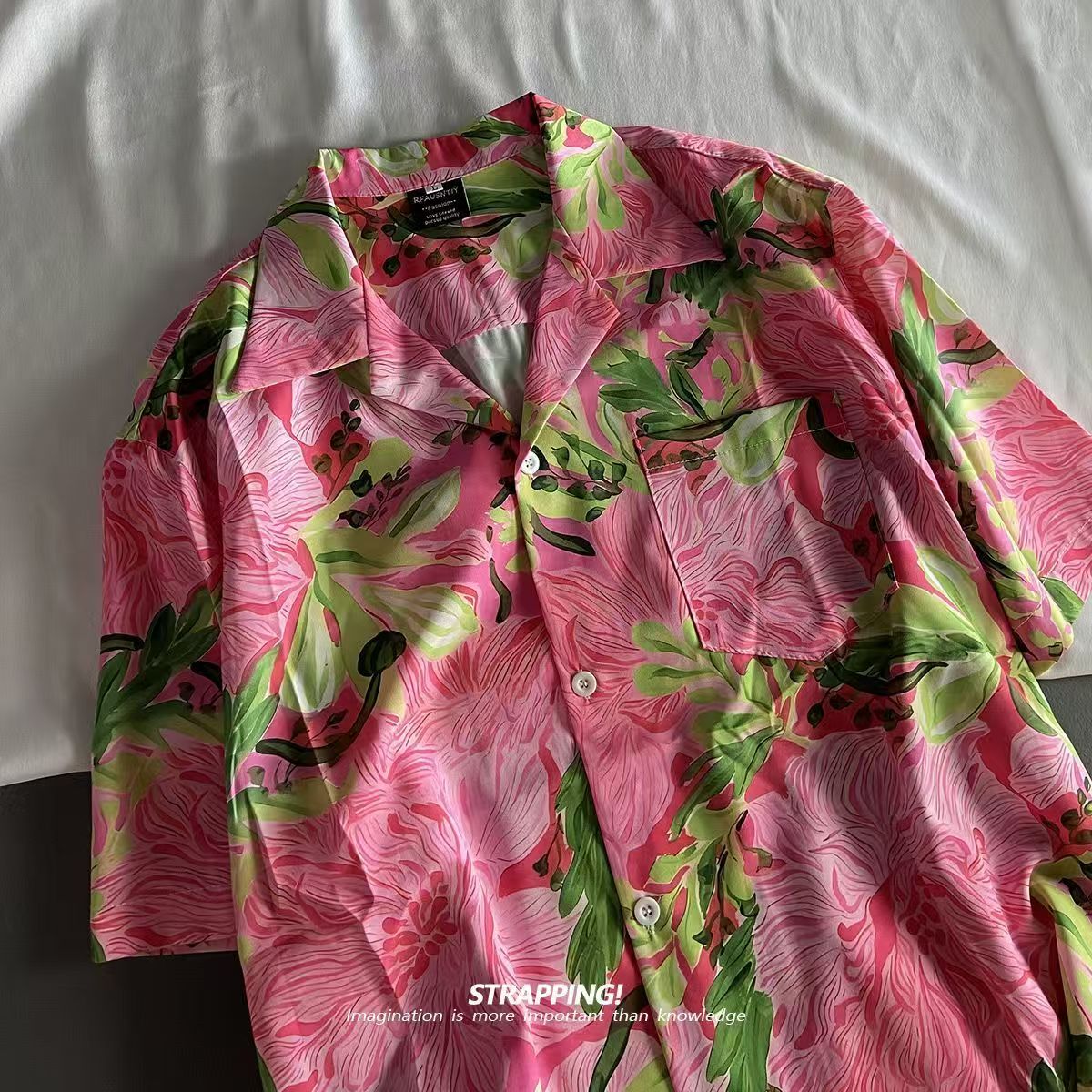 Różowy Graffiti Kwiatowy kubań – Summer Clothing H&M recenzja i cena