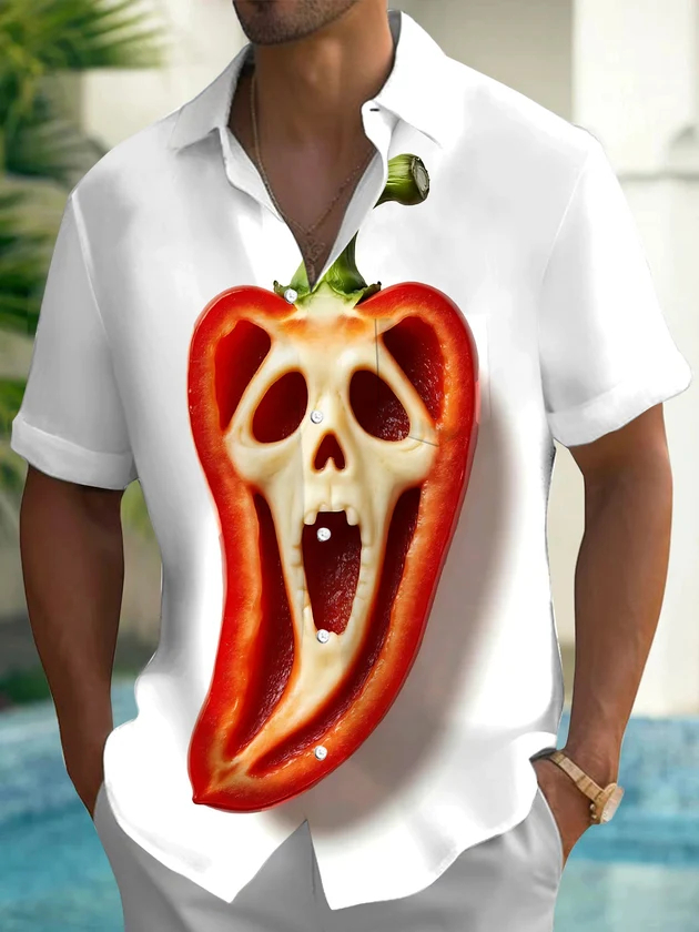 Męska koszula na Halloween 202 – Summer Clothing Drip recenzja i cena