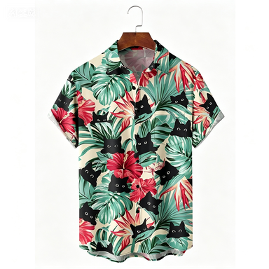 Modna hawajska koszula z kwiat – Beach Shirt Hawaiian recenzja i cena